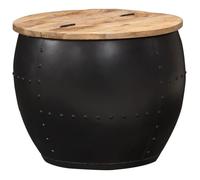 vidaXL Table basse ronde 53x43 cm Bois de manguier massif