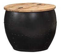 vidaXL Table basse ronde 53 x 43 cm – Bois de manguier massif