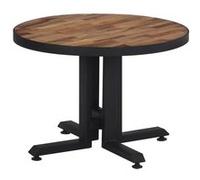 Vidaxl Table Basse Ronde Ø55x40 Cm Teck De Récupération Massif