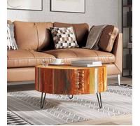 vidaXL Table basse ronde 241626 – Bois massif de récupération