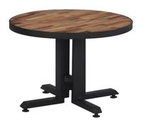 vidaXL Table Basse Ronde, Table d'Appoint, Bout de Canapé, Meuble de Salon Salle de Séjour Maison, Moderne, Teck de Récupération Massif