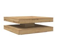vidaXL Table basse rotative moderne à 360° 90x90x34,5 cm Chêne artisanal