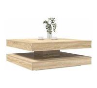 vidaXL Table basse rotative 360° chêne Sonoma 90×90×34,5 cm – table d'appoint