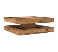 vidaXL Table basse rotative à 360° Vieux bois 90x90x34,5 cm Multicolore