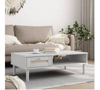 vidaXL Table basse SENJA aspect rotin blanc 100x55x33 cm bois massif