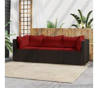 vidaXL Table basse SENJA aspect rotin marron 100x55x33 cm bois massif 358046