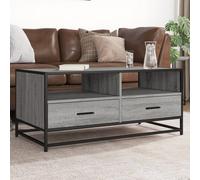 vidaXL Table basse sonoma gris 100x50x45 cm bois d'ingénierie et métal