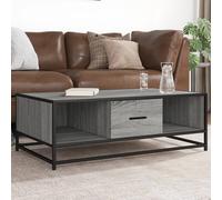 Vidaxl Table Basse Sonoma Gris 100x57x35 Cm Bois D'ingénierie Et Métal Multicolore