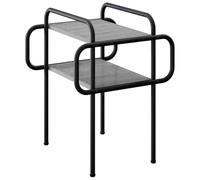 vidaXL Table Basse Sonoma Gris 40 x 40 x 51 cm Bois d'ingénierie, Table Basse stylée, rectangulaire, Design Moderne, Facile à Nettoyer, 2 Niveaux, Bois Composite, Meuble Pratique