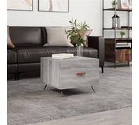 Vidaxl Table Basse Sonoma Gris 50x50x40 Cm Bois D'ingénierie Gris
