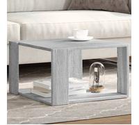 vidaXL Table basse sonoma gris 51,5x51,5x30 cm bois d'ingénierie, table d'appoint, table de salon, table latérale, bout de 848141