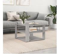 vidaXL Table basse sonoma gris 59,5x59,5x40 cm bois d'ingénierie 834255