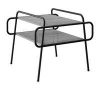 vidaXL Table Basse Sonoma Gris 60 x 60 x 51 cm Bois d'ingénierie, Table Basse stylée, rectangulaire, Design Moderne, Facile à Nettoyer, 2 Niveaux, Bois Composite, Meuble Pratique