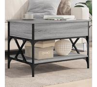 vidaXL Table basse Sonoma gris 70 x 50 x 50 cm, bois d'ingénierie et métal