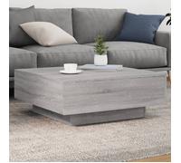 vidaXL Table basse sonoma gris 80x80x31 cm bois d'ingénierie 836586