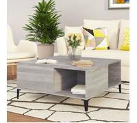 Vidaxl Table Basse Sonoma Gris 80x80x36,5 Cm Bois D'ingénierie Multicolore