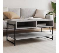 Table Basse, Table d'Appoint avec Pieds, Bout de Canapé avec Rangement, Meuble de Salon, Industriel, Sonoma Gris Bois d'Ingénierie