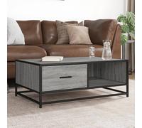 Vidaxl Table Basse Sonoma Gris 90x57x35 Cm Bois D'ingénierie Et Métal Multicolore