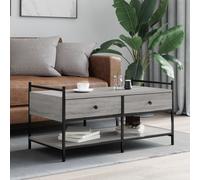 vidaXL Table basse sonoma gris 99x50x50 cm bois d'ingénierie 833963