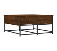 vidaXL Table Basse, Table d'Appoint avec 2 Tiroirs, Bout de Canapé avec Rangement, Meuble de Salle de SéJour, Moderne, Chêne Marron Bois d'Ingénierie