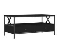 Vidaxl Table Basse Noir 100x51x45 Cm Bois D'ingénierie Marron