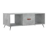 vidaXL Table Basse, Table d'Appoint avec 3 Compartiments, Bout de Canapé avec Pieds et Porte, Meuble de Rangement Salon, Moderne, Gris Béton Bois d'Ingénierie