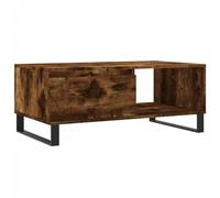 vidaXL Table basse Chêne fumé 90x50x36,5 cm Bois d'ingénierie Multicolore