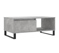 vidaXL Table Basse, Table d'Appoint avec Compartiment et Tiroir, Bout de Canapé avec Pieds Salle de Séjour, Moderne, Gris Béton Bois d'Ingénierie