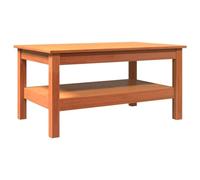 vidaXL Table Basse, Table d'Appoint avec Étagère, Bout de Canapé, Meuble de Salon Salle de Séjour Intérieur, Cire Marron Bois Massif de Pin