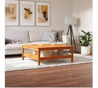 vidaXL Table basse en pin massif cire marron 100×100×40 cm