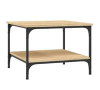 vidaXL Table basse chêne Sonoma 55x55x40 cm – table d'appoint avec étagères, rangement