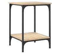 vidaXL Table basse Table d'appoint 40x40x55 cm Chêne Sonoma bois d'ingénierie, étagères