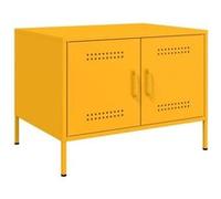 Vidaxl Table Basse Jaune Moutarde 68x50x50,5 Cm Acier Laminé À Froid Multicolore