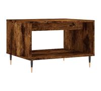 vidaXL Table basse 60×50×40 cm – Bois d'ingénierie chêne fumé, avec rangement
