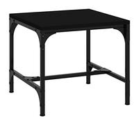 vidaXL Table Basse, Table d'Appoint avec Pieds Réglables, Bout de Canapé, Meuble de Salon Salle de Séjour, Industriel, Noir Bois d'Ingénierie