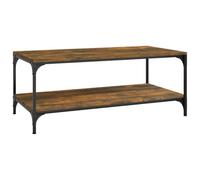 vidaXL Table Basse Chêne fumé 80x50x40 cm Bois d'ingénierie