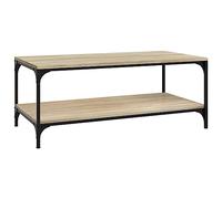 vidaXL Table Basse, Table d'Appoint avec Pieds Réglables, Bout de Canapé, Meuble de Salon Salle de Séjour, Industriel, Chêne Sonoma Bois d'Ingénierie