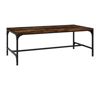 vidaXL Table Basse, Table d'Appoint avec Pieds Réglables, Bout de Canapé, Meuble de Salon Salle de Séjour, Industriel, Chêne Fumé Bois d'Ingénierie