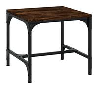 vidaXL Table Basse, Table d'Appoint avec Pieds Réglables, Bout de Canapé, Meuble de Salon Salle de Séjour, Industriel, Chêne Fumé Bois d'Ingénierie