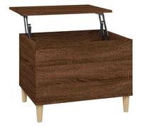 vidaXL Table Basse, Table d'Appoint avec Plateau Relevable, Bout de Canapé, Meuble de Rangement Salle de Séjour, Scandinave, Chêne Marron Bois d'Ingénierie
