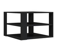 vidaXL Table basse noir 59,5x59,5x40 cm bois d'ingénierie 834246