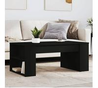 vidaXL Table Basse, Table d'Appoint avec Rangement, Bout de Canapé, Meuble de Salon Salle de Séjour, Moderne, Noir Bois 831854