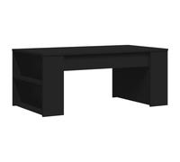 vidaXL Table basse 831854 – Table d'appoint avec rangement, bout de canapé, noir bois