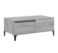vidaXL Table Basse, Table d'Appoint avec Tiroir, Bout de Canapé avec Rangement, Meuble de Salon Salle de Séjour, Moderne, Sonoma Gris Bois d'Ingénierie 821122 Gris