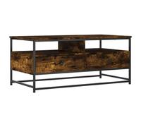 vidaXL Table basse Chêne fumé 100x51x45 cm Bois d'ingénierie Marron