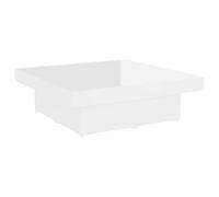 vidaXL Table Basse, Table d'Appoint, Bout de Canapé, Meuble de Rangement Salle de Séjour, Scandinave, Blanc Brillant Bois d'Ingénierie