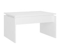 vidaXL Table Basse, Table d'Appoint, Bout de Canapé, Meuble de Rangement Salon Salle de Séjour, Scandinave, Blanc Bois d'Ingénierie