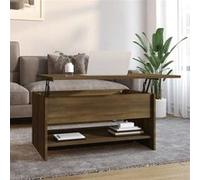vidaXL Table Basse Table d'Appoint Bout de Canapé Meuble de Salon Salle de Séjour Intérieur Chêne Marron 80x50x40 cm Bois d'Ingénierie Marron G