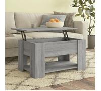 vidaXL Table basse Sonoma gris 79x49x41 cm Bois d'ingénierie Gris