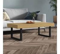 Vidaxl Table Basse Marron Clair Et Noir 120x60x40 Cm Mdf Et Fer Multicolore